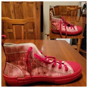 Red and White Dior Shoes gently worn